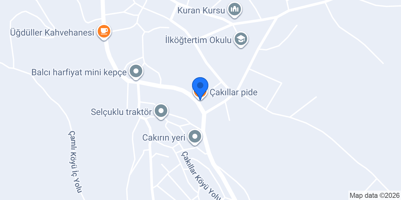 Çakıllar pide konumu