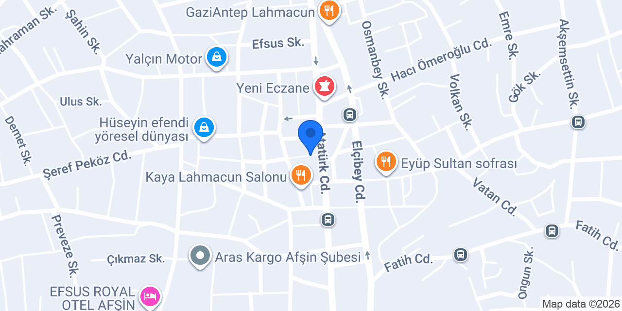 AFŞİN MEB KIRTASİYE konumu