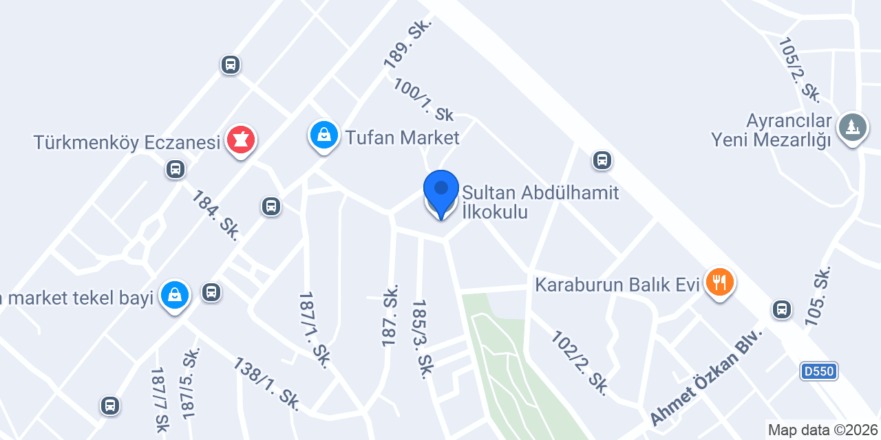 Sultan Abdülhamit İlkokulu konumu