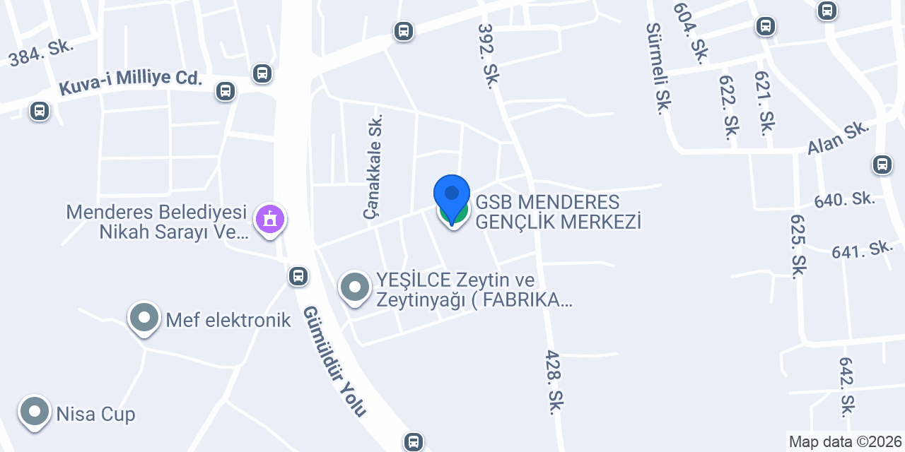 Menderes İlçe Halk Kütüphanesi konumu