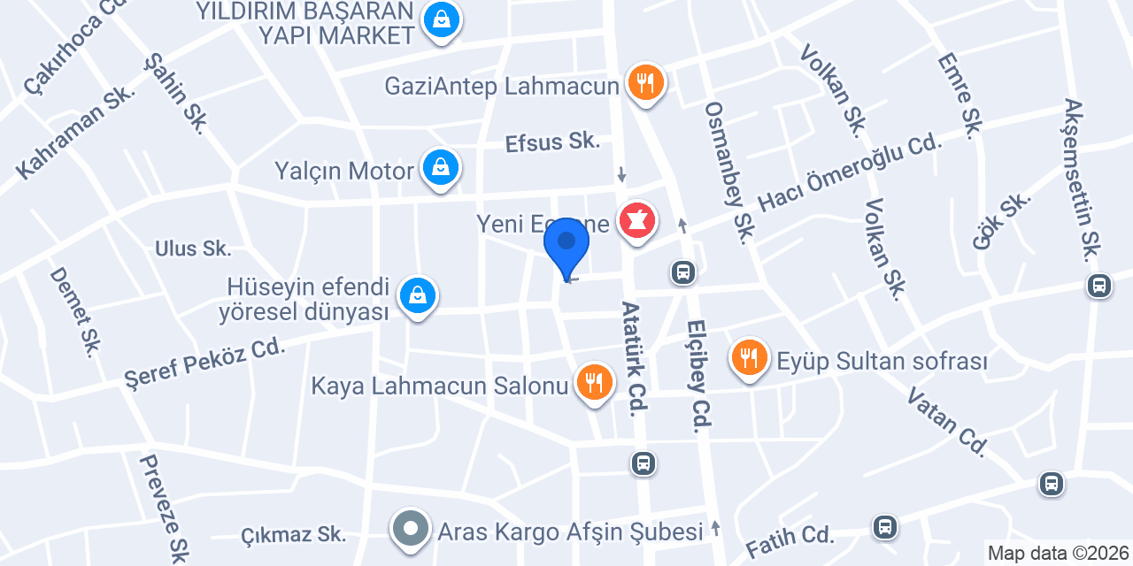 Afşin deniz züccaciye konumu