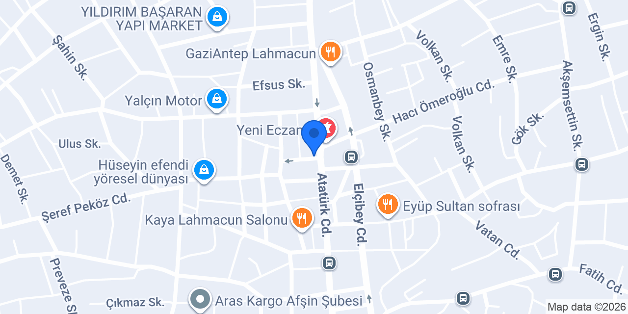 Afşin taksi konumu