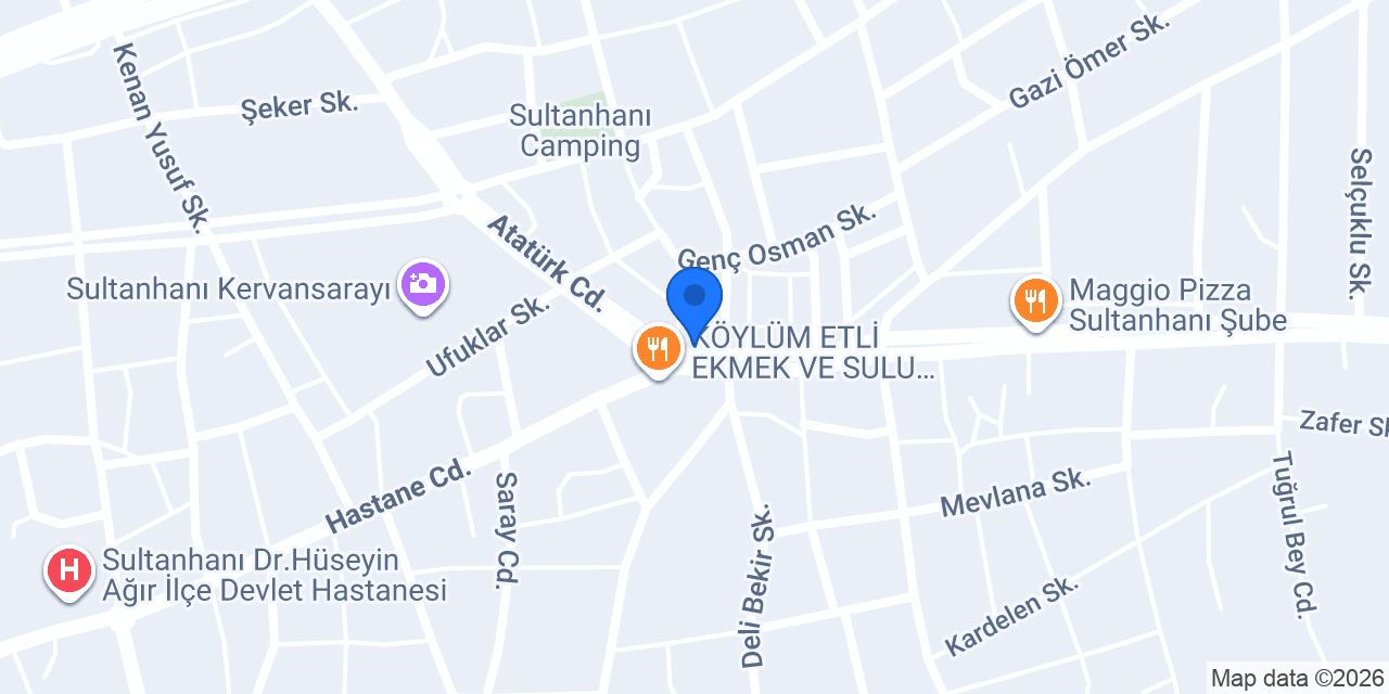 Hanzade Etli Ekmek konumu