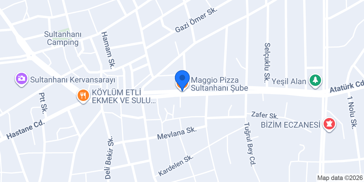 Maggio Pizza Sultanhanı Şube konumu