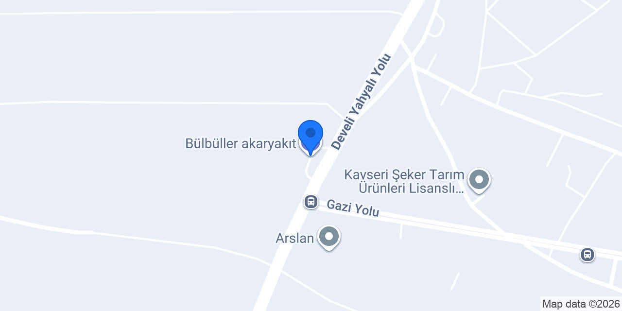 Bülbüller akaryakıt konumu