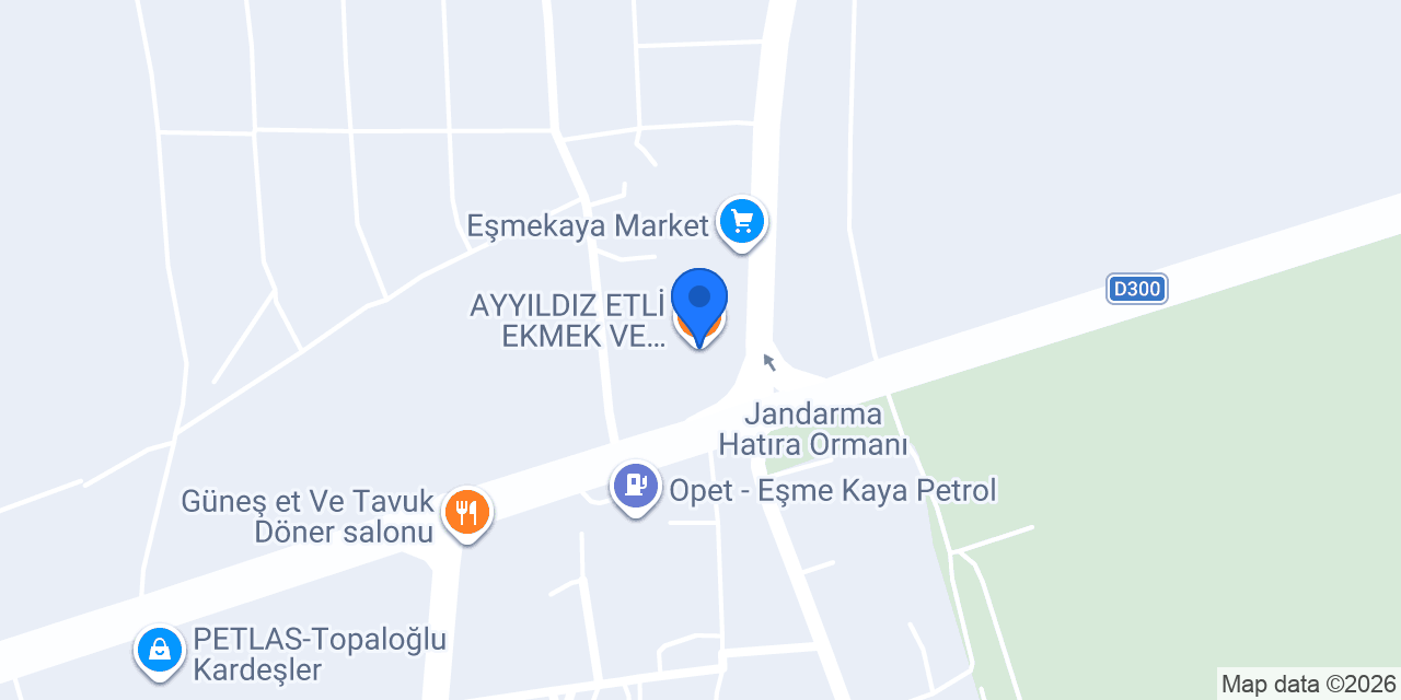 AYYILDIZ ETLİ EKMEK VE LAHMACUN konumu