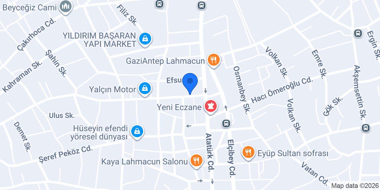 Özkan fastfood Afşin konumu