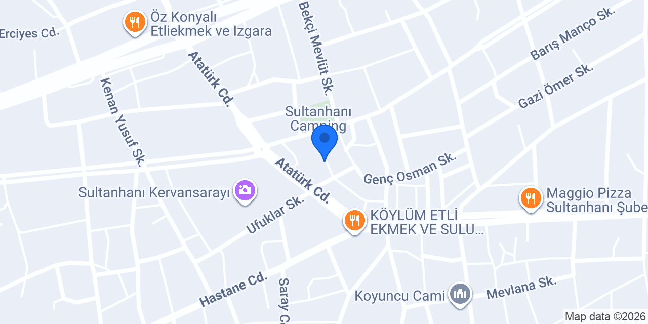 Hotel Sultansaray Sultanhanı konumu