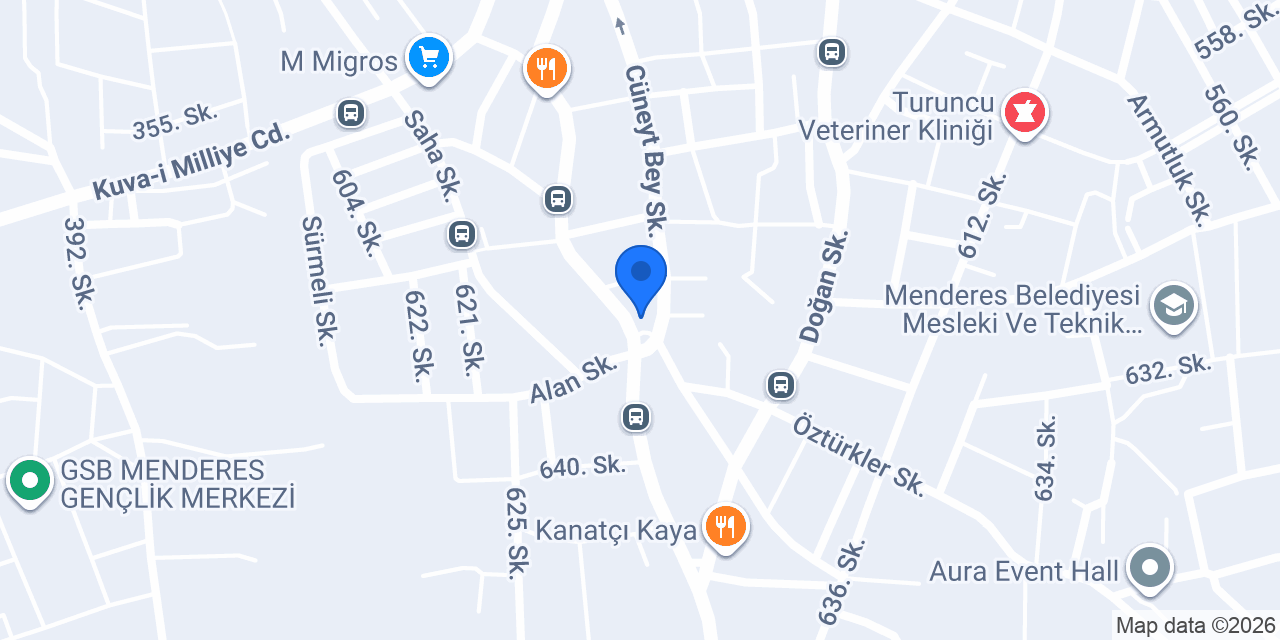 Menderes Tarım Market konumu