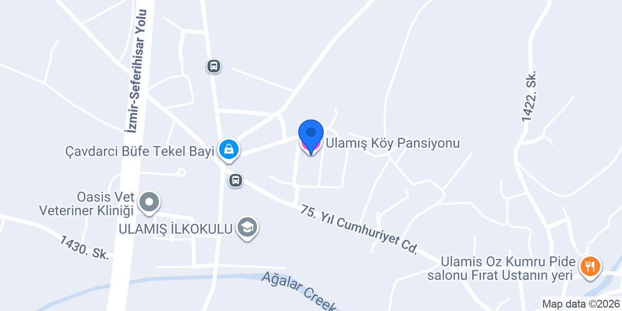 Ulamış Köy Pansiyonu konumu
