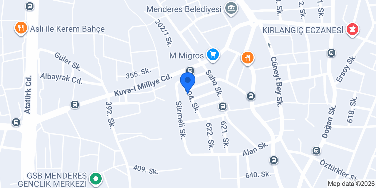 Menderes DATAFEN Kurs Merkezi konumu