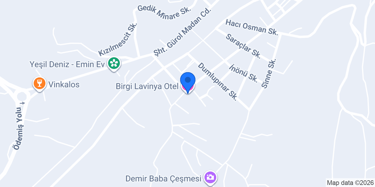 Birgi Lavinya Otel konumu