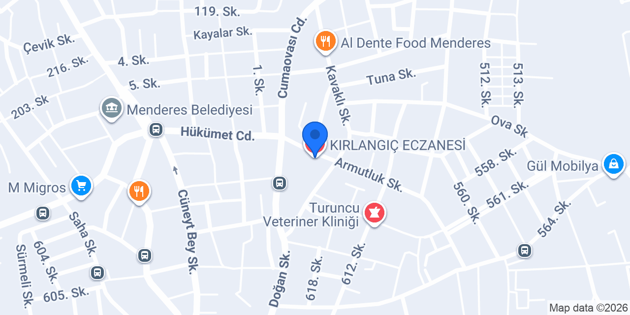 KIRLANGIÇ ECZANESİ konumu