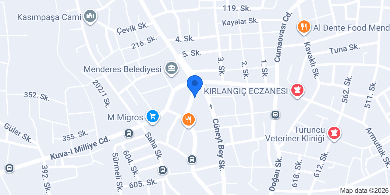 Menderes Av Pazarı konumu