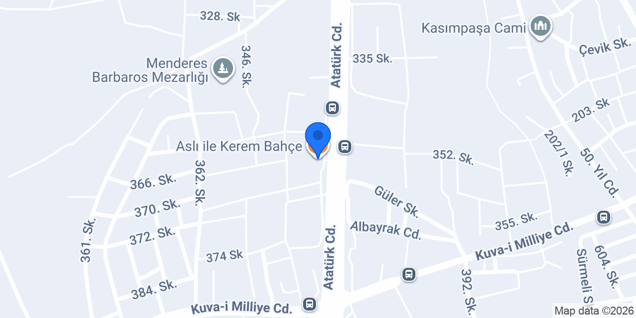 Aslı ile Kerem Bahçe konumu