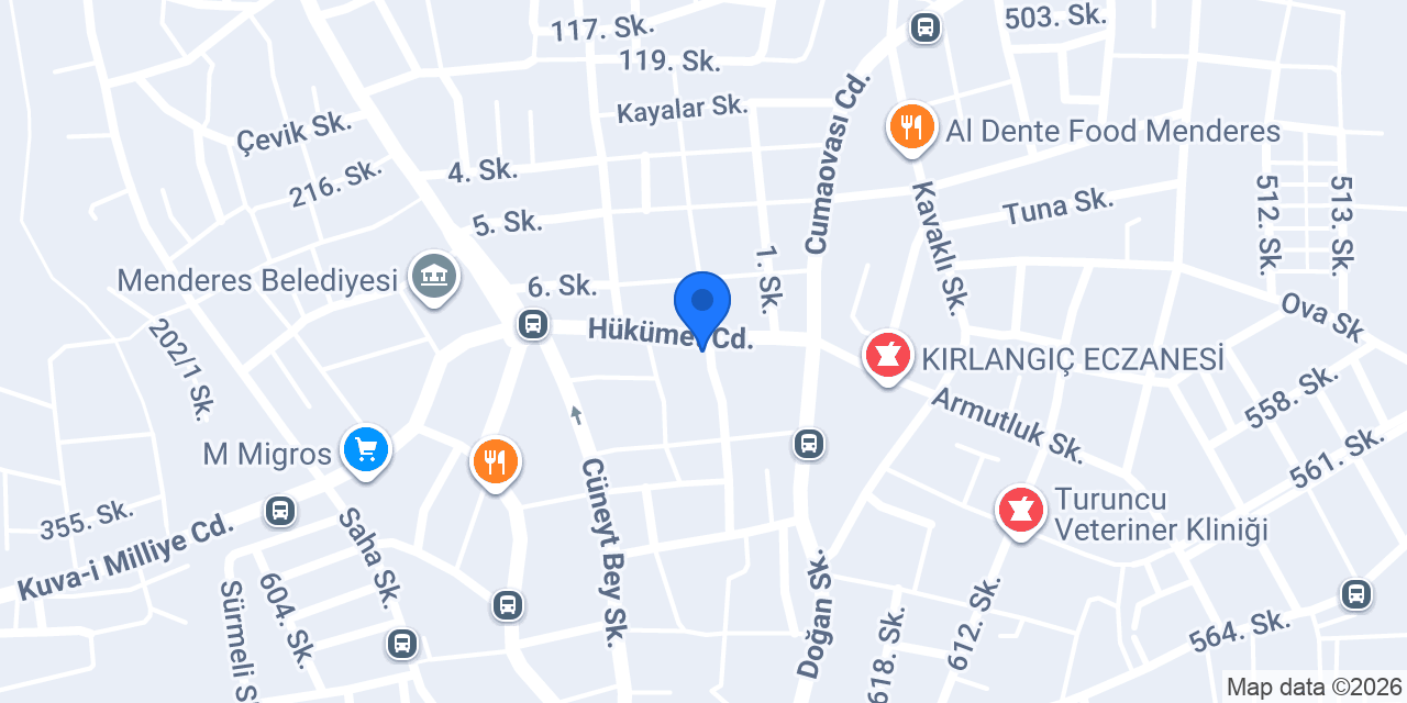 Karaca Yapı Market konumu