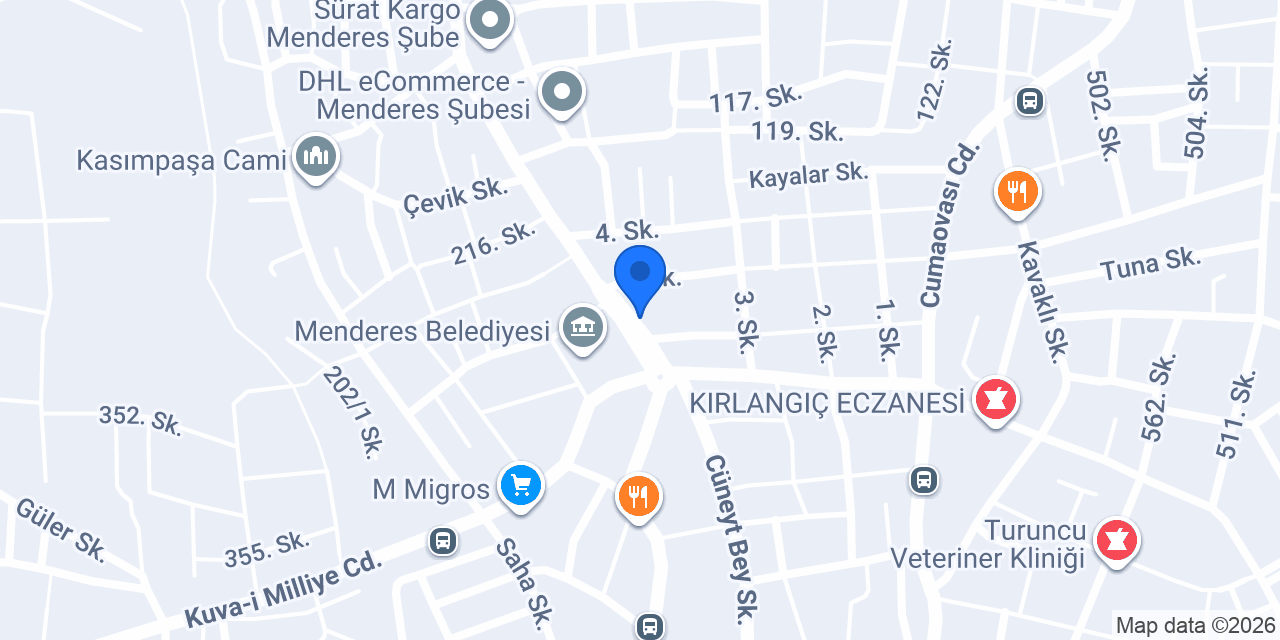 Garanti BBVA Menderes Şubesi konumu