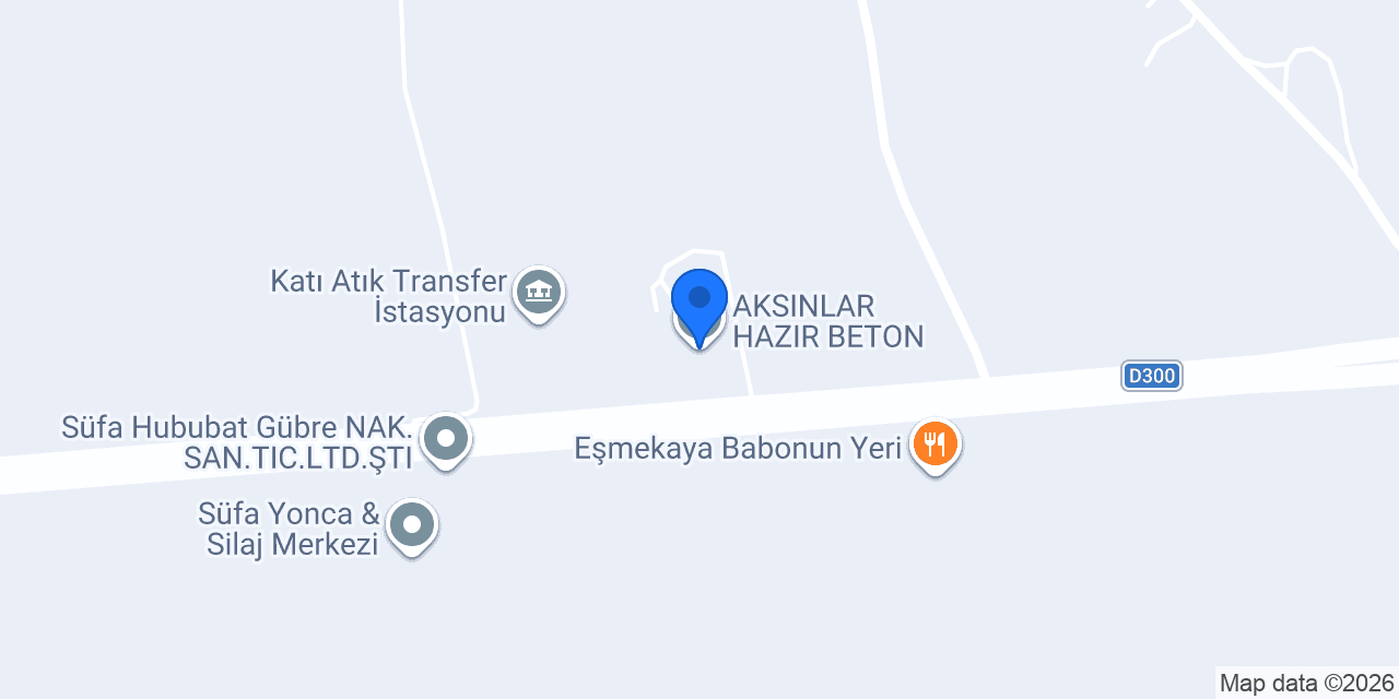 AKSINLAR HAZIR BETON konumu