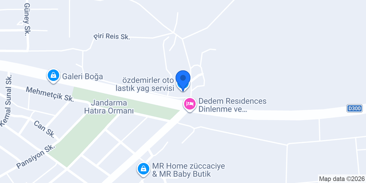 özdemirler oto lastık yag servisi konumu