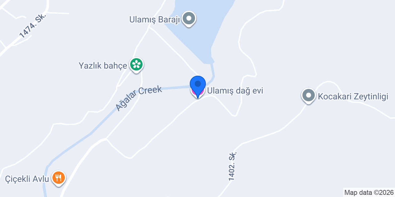 Ulamış dağ evi konumu
