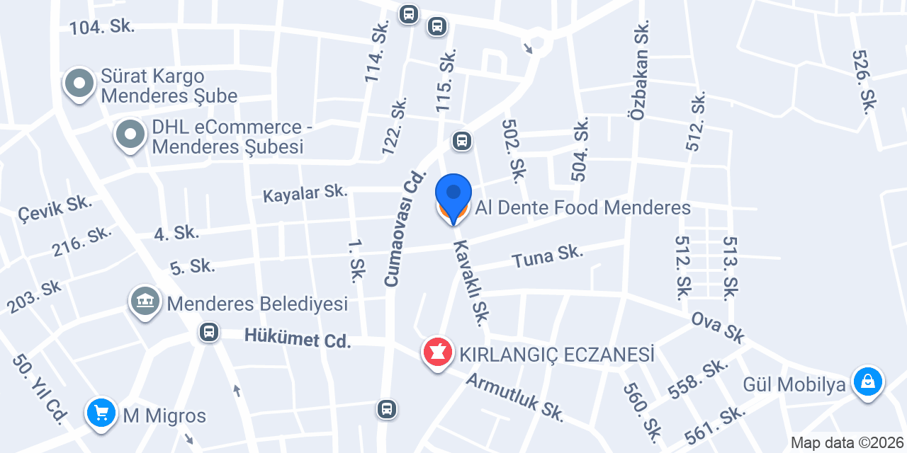 Al Dente Food Menderes konumu