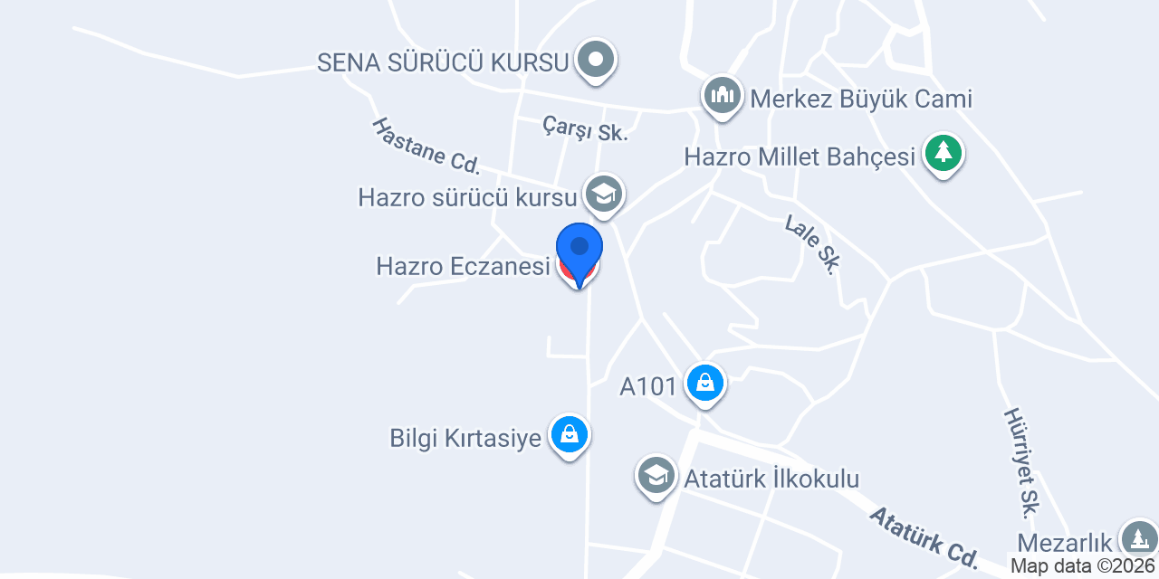 Hazro Eczanesi konumu