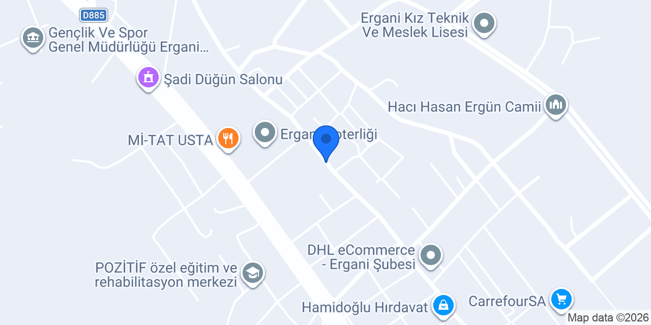 ERGANİ YILMAZLAR YAPI DEKORASYON konumu