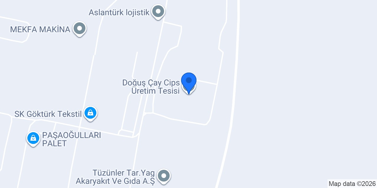 Doğuş Çay Cips Üretim Tesisi konumu