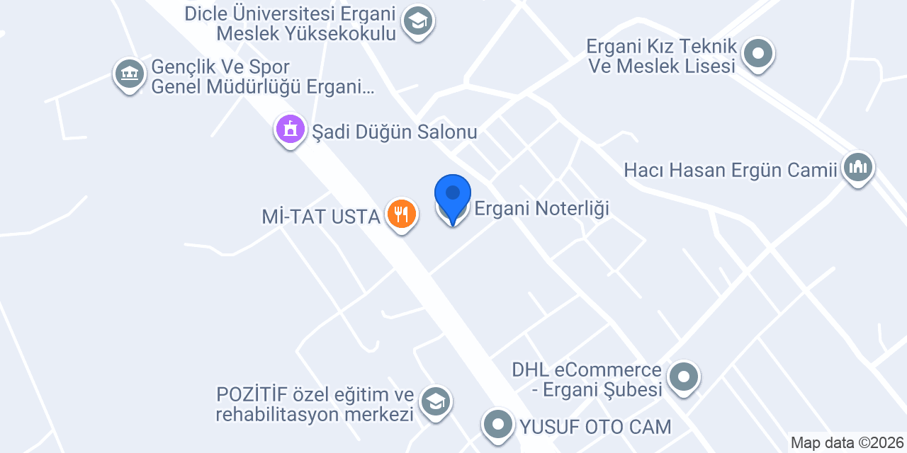 Ergani Noterliği konumu