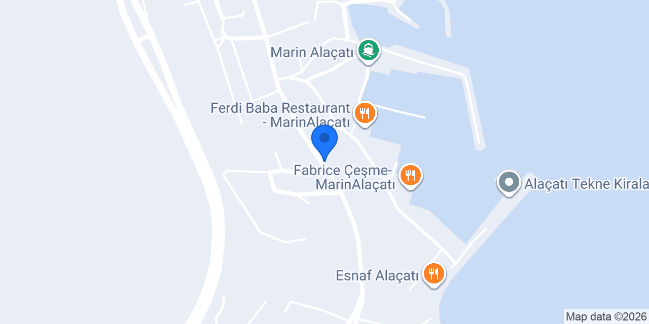 Baba Pizza MarinAlaçatı konumu