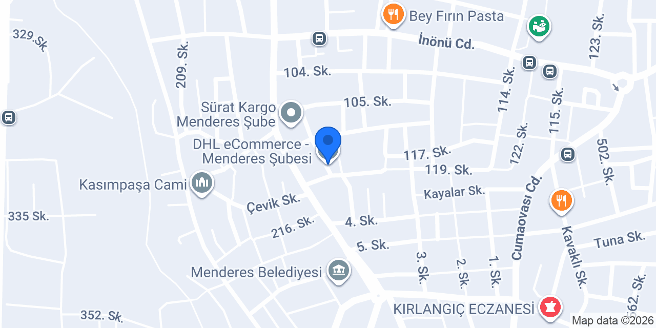 DHL eCommerce - Menderes Şubesi konumu