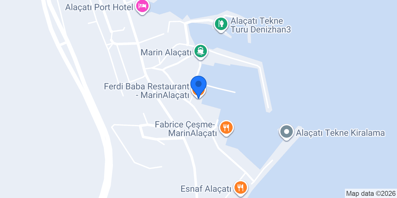 Ferdi Baba Restaurant - MarinAlaçatı konumu