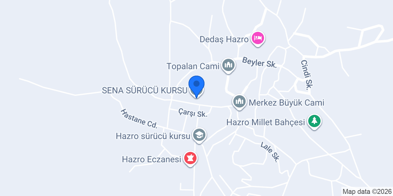 SENA SÜRÜCÜ KURSU konumu