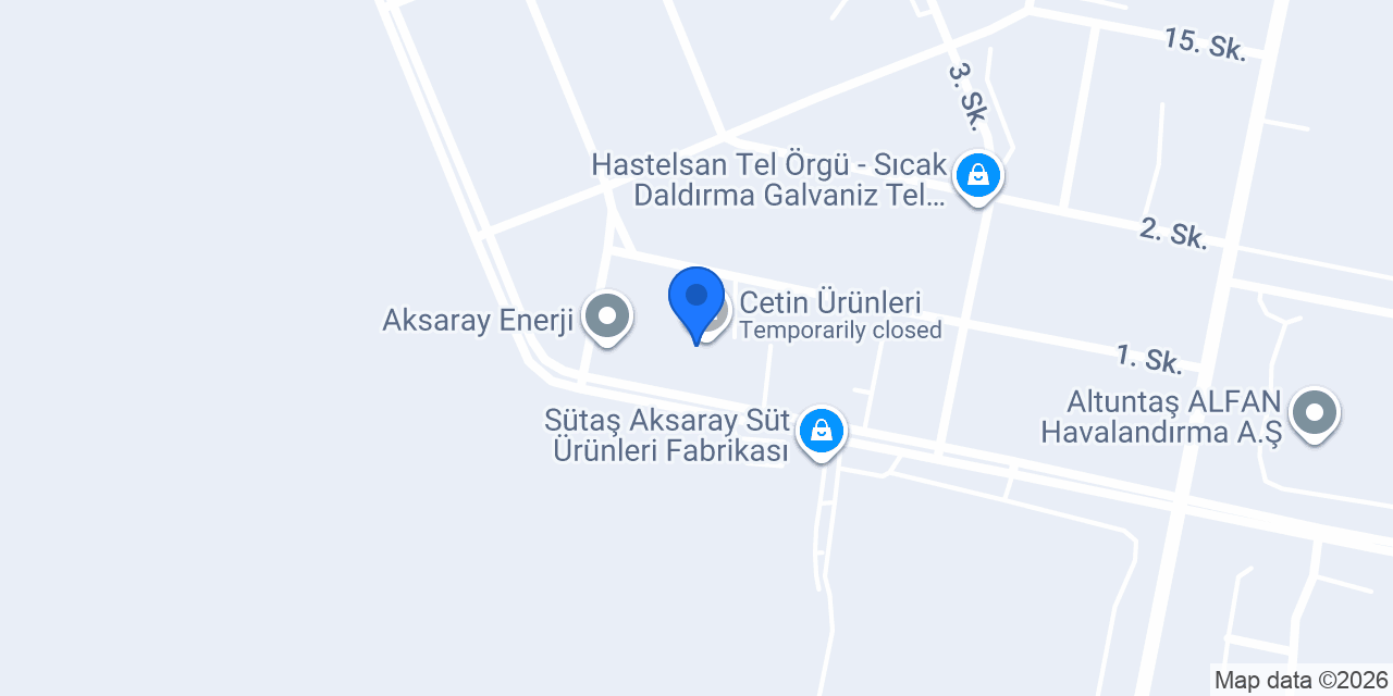 Cetinkaya Palet konumu