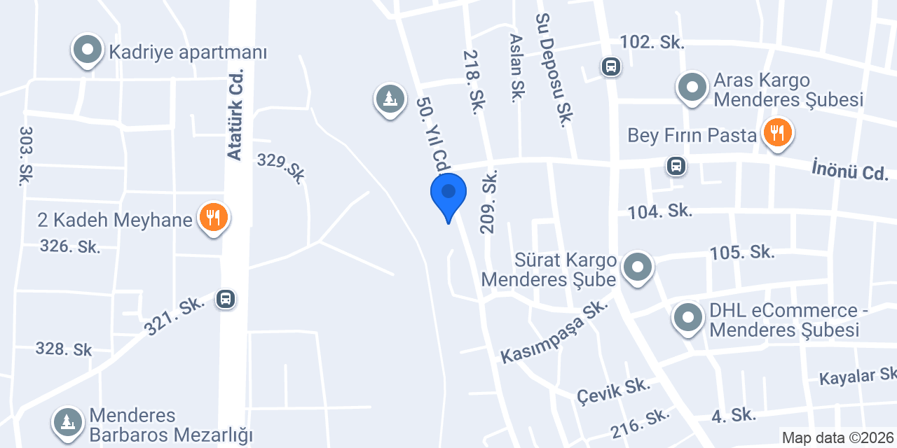 Menderes İtfaiye Grubu konumu