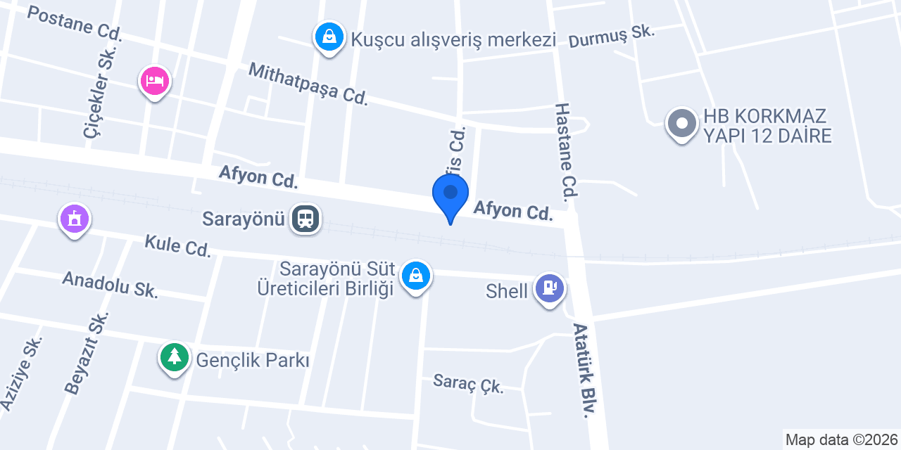 Turkuaz Lahmacun Izgara konumu