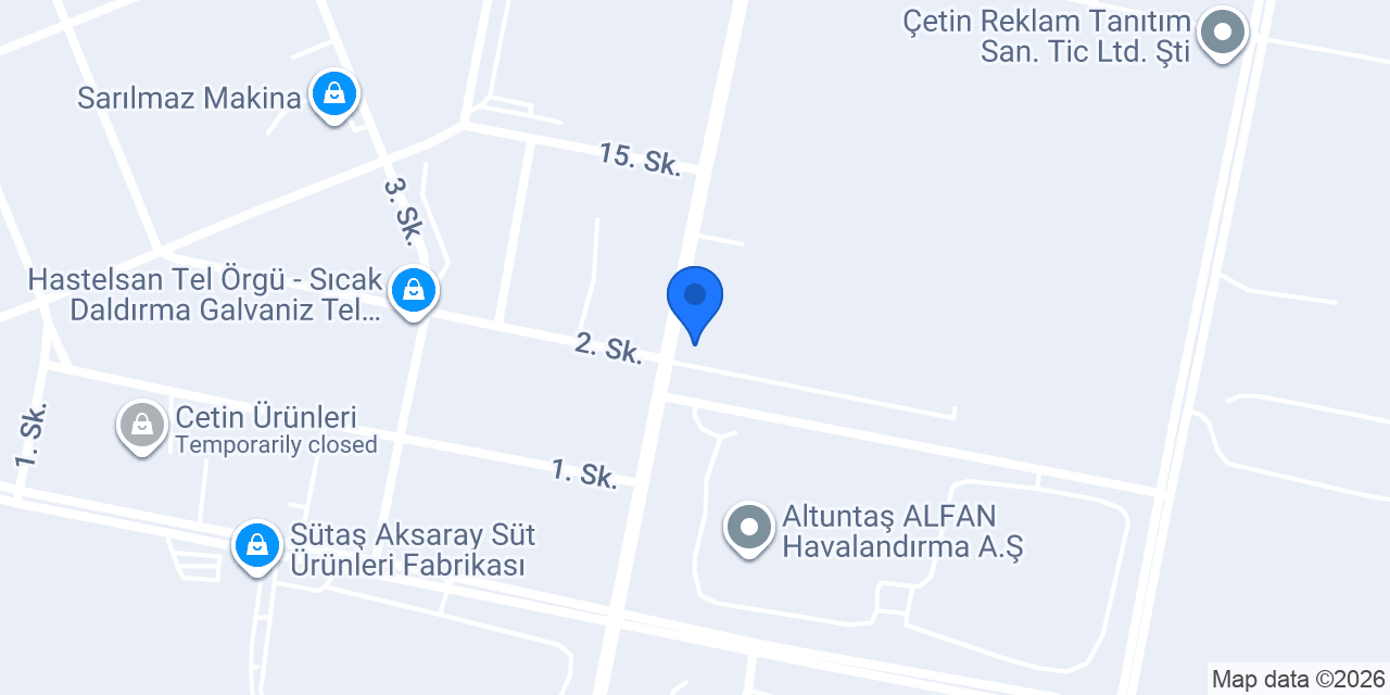 Altuntaş ALFAN Havalandırma konumu