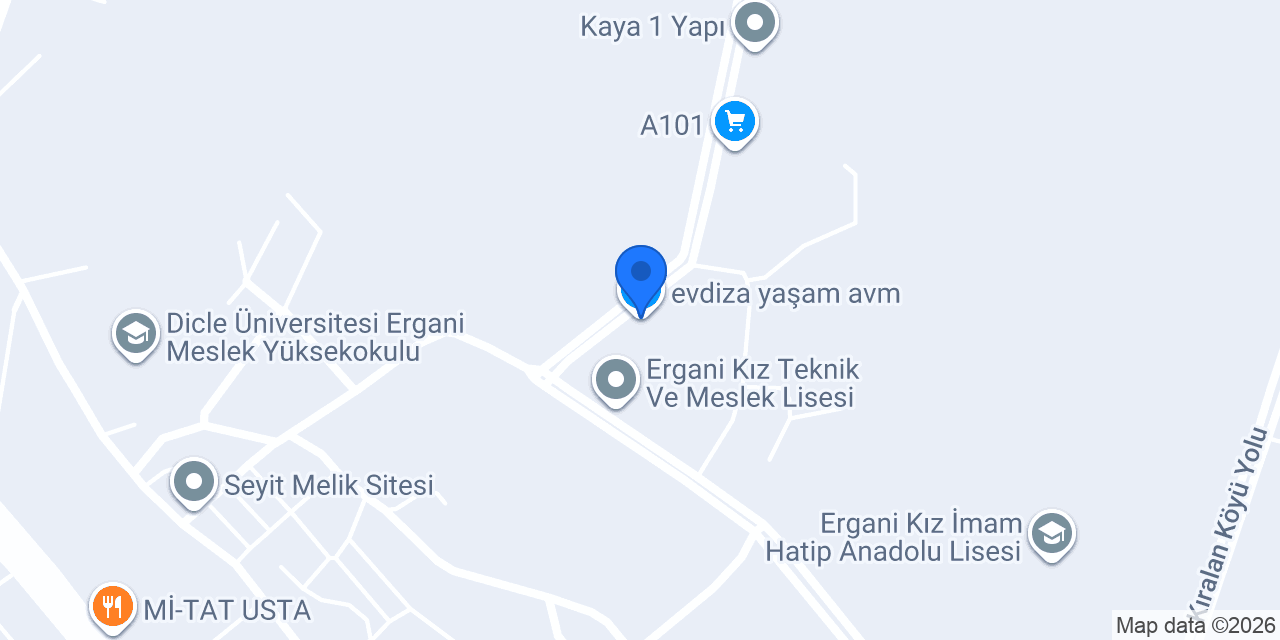 evdiza yaşam avm konumu