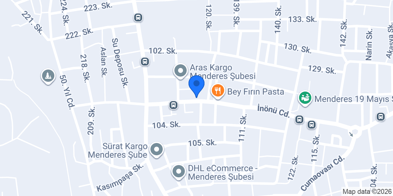 Macaroni Express Menderes konumu