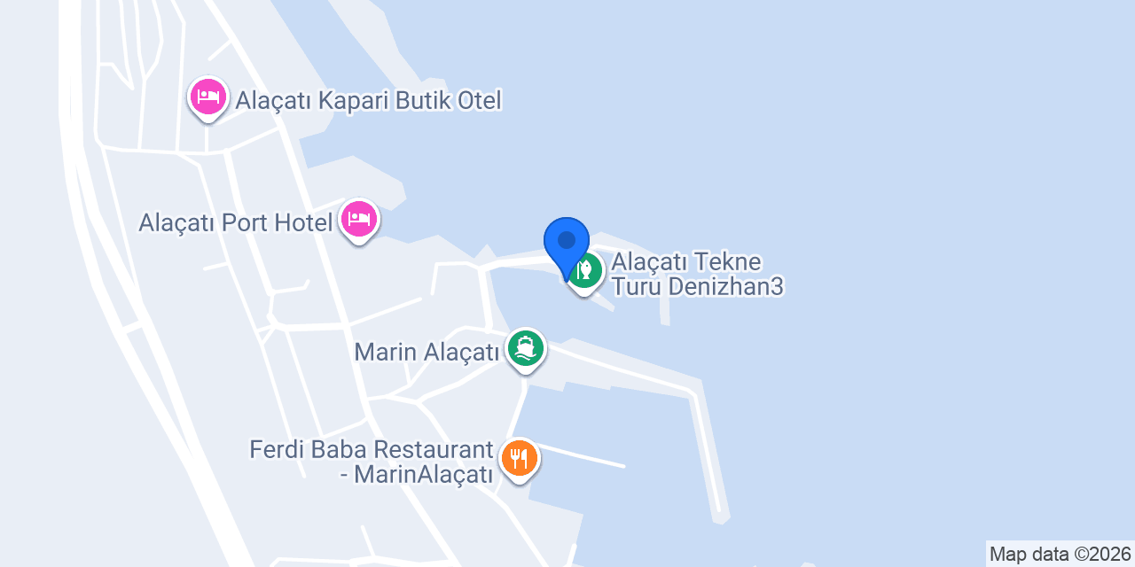 Palema Alaçatı Tekne Turu konumu