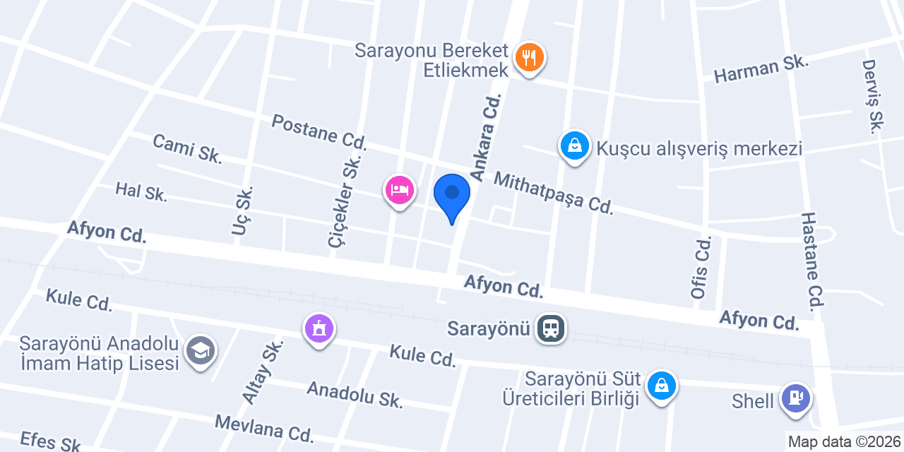 Sarayönü Ev Yemekleri, Hanımeli Mutfağı konumu
