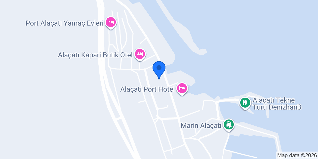 Alaçatı Marina Palace Otel konumu