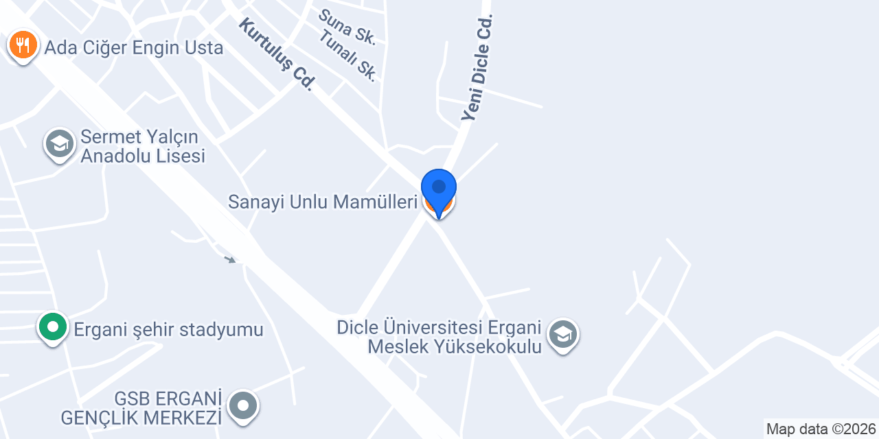 Sanayi Unlu Mamülleri konumu
