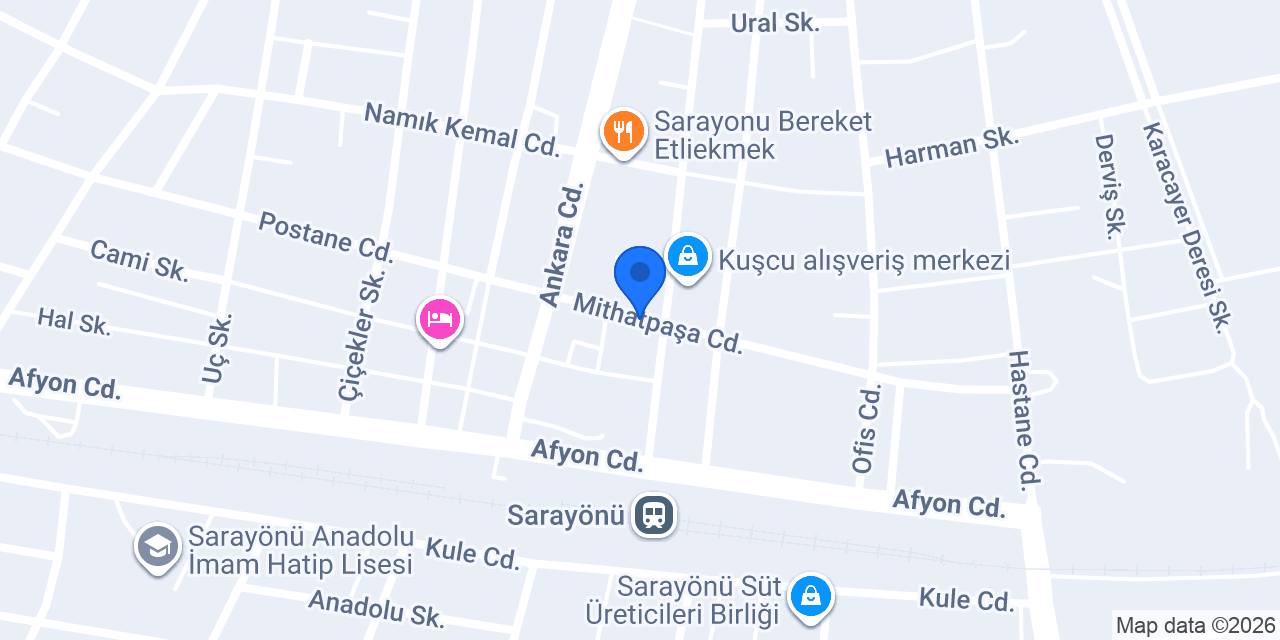 MAY Sıhhi Tesisat konumu
