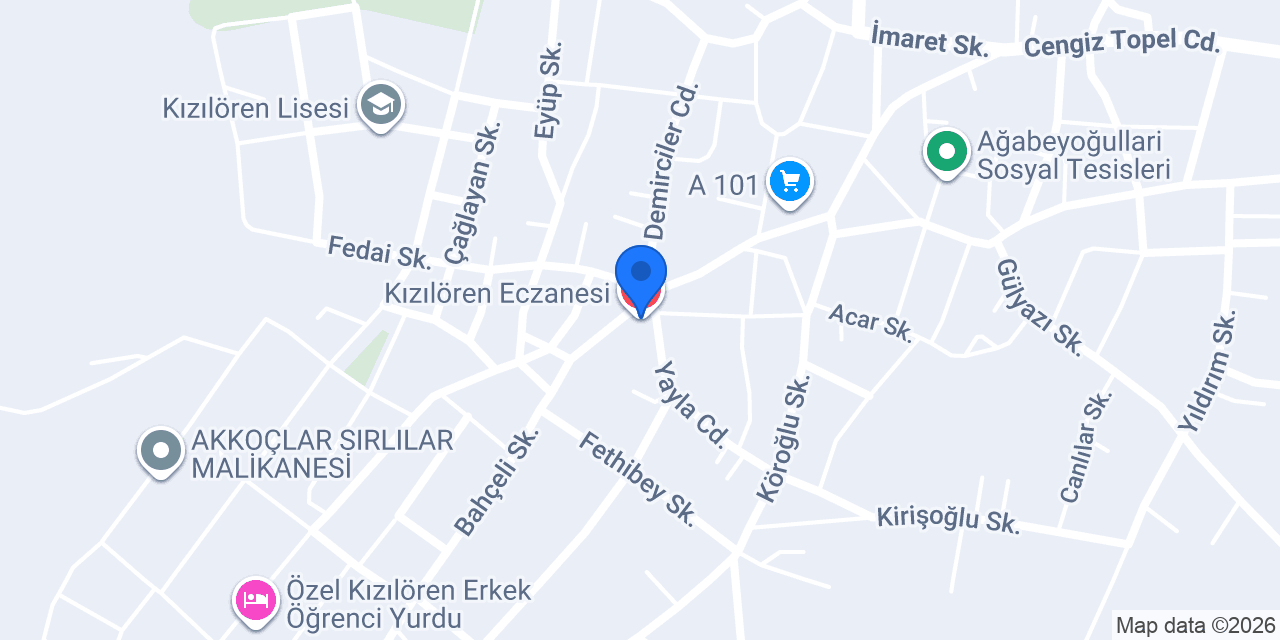 Kızılören Eczanesi konumu