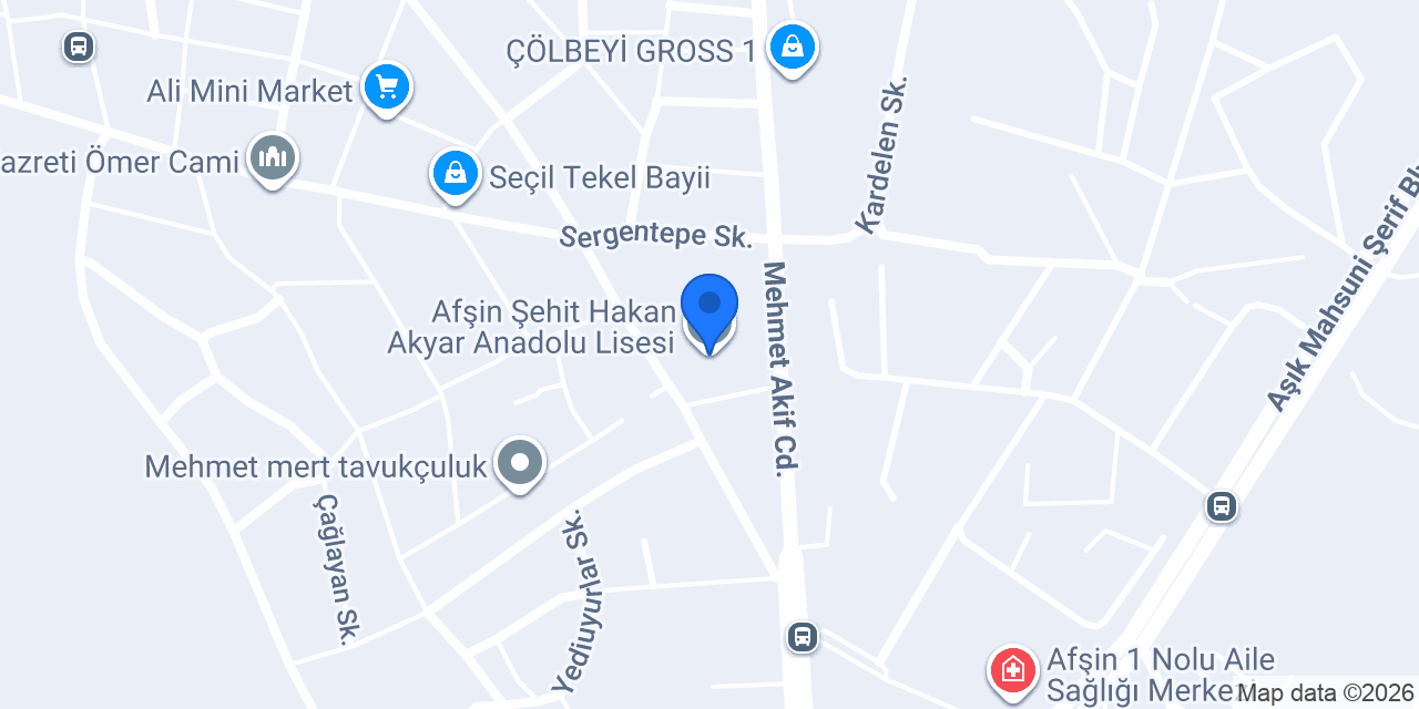 Afşin Şehit Hakan Akyar Anadolu Lisesi konumu