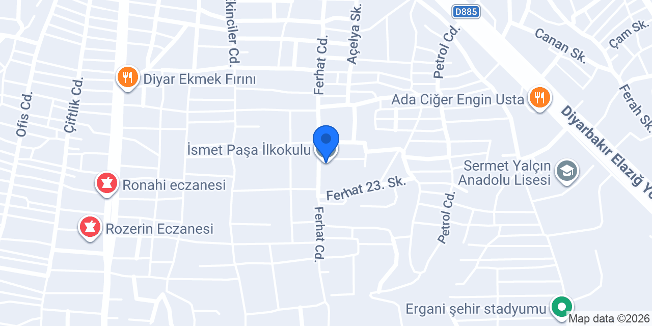 İsmet Paşa İlkokulu konumu