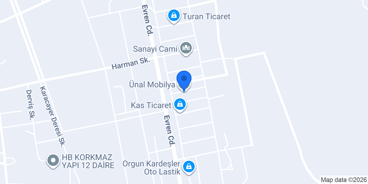 Ünal Mobilya konumu