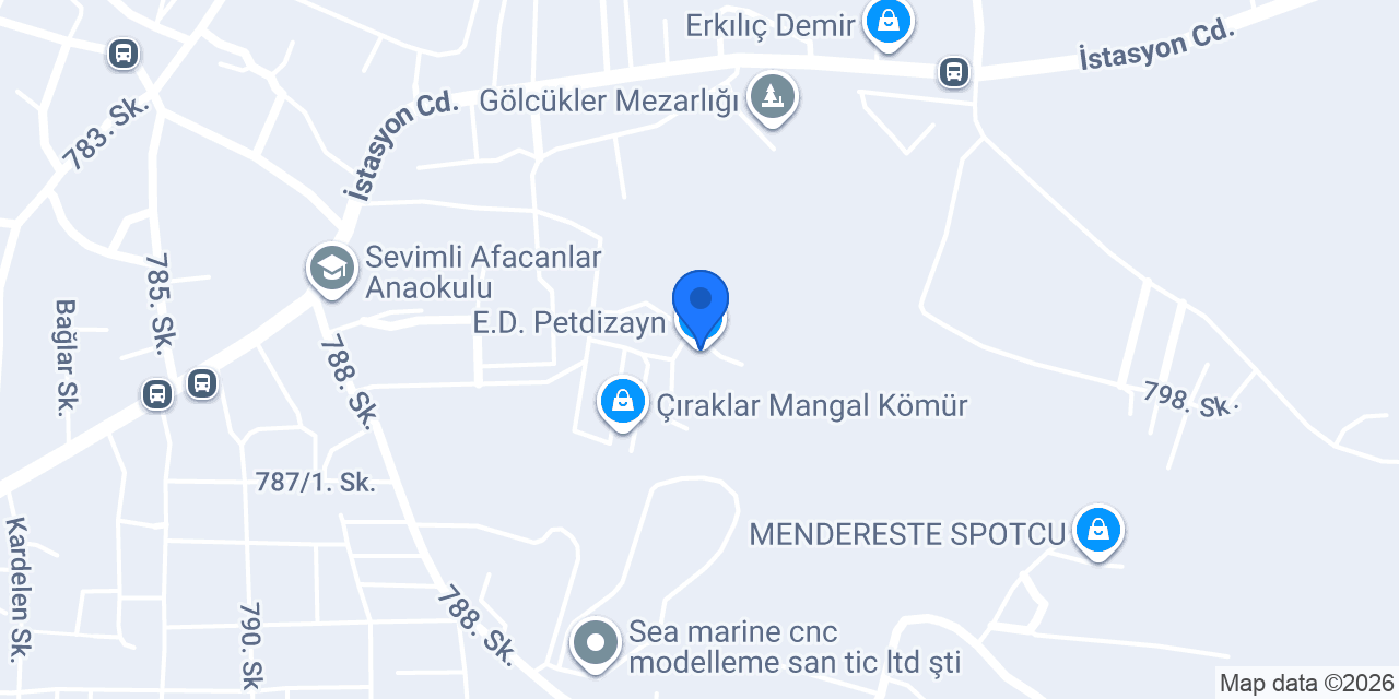 E.D. Petdizayn konumu