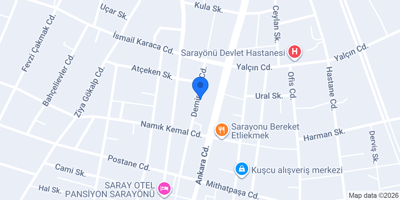 Sarayönü Adliyesi konumu